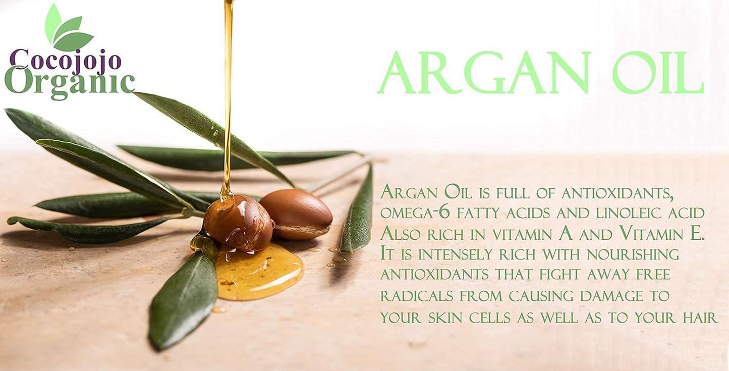 Deodorized Argan Oil for Hair Treatment Oils, Pure Argan Oil for Face, Unrefined Unscented Cold Pressed Extra Virgin - 32 Oz (Pack of 1) - Packaging May Vary