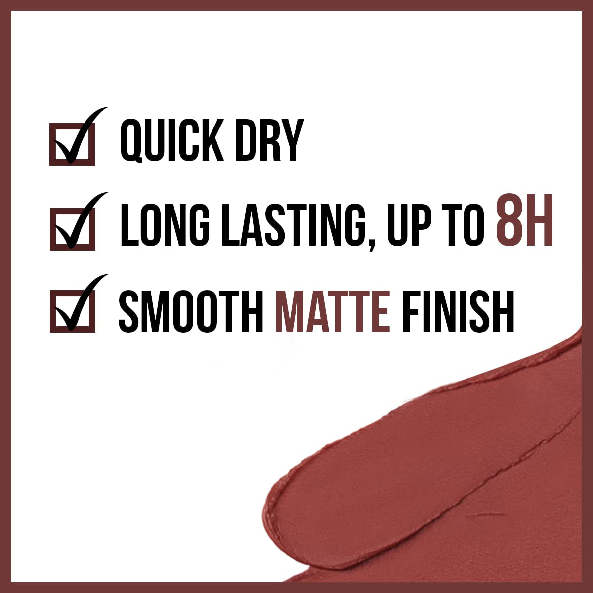 Matte Liquid Lipstick - Long-Lasting, Smudge-Resistant, Highly Pigmented Lip Color for All Skin Tones, AM20 Berry
